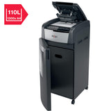 Rexel Optimum Autofeed Destructora de Papel de Alimentación Automática con Microcorte P5, 600 Hojas, Papelera de 110 L, con Ruedas, 2020600M