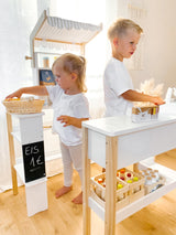 small foot Tienda Fresh Madera, Juego de rol para niños, Tienda Modular a Partir de 3 años, 12328