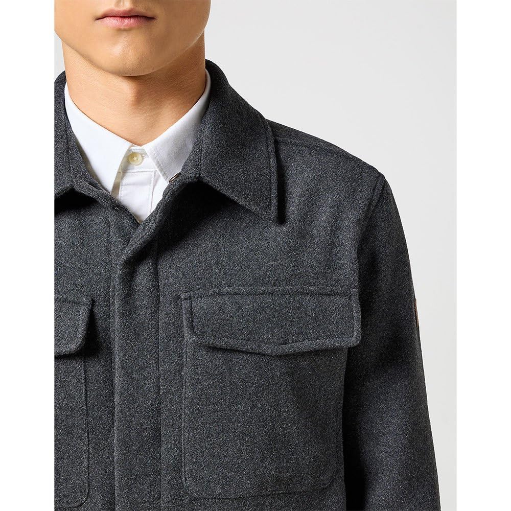 Wrangler Chaqueta de transición, Gris, S para Hombre