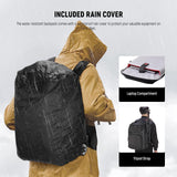 NEEWER 2 en 1 Mochila con Ruedas para Cámara con Divisor Prueba de Golpe,Asa Retráctil, Cinturilla, Funda para Lluvia, Mochila de Mano para Cámara, Trípode, Flash, Lente, Portátil, Color Negro, PB027
