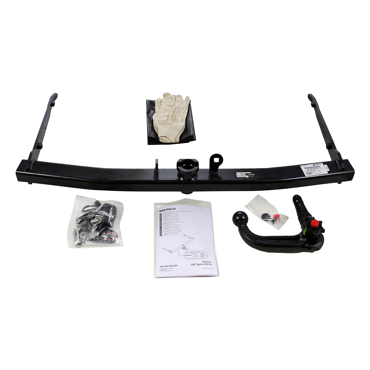 Westfalia Enganche Desmontable para Audi Q3 (09/2011-06/2018) - Viene Acompañado de un Kit de Cableado de 13 pines