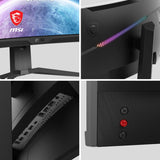 Msi mag 275CQRXF Monitor Curvo Gaming WQHD de 27 Pulgadas 1000R, 2560 x 1440 Rapid VA Panel, 240 Hz/1 ms, 116% sRGB, DisplayHDR 400, Adaptive Sync, Mystic Light DP 1.4a, HDMI 2.0b, USB Tipo-C