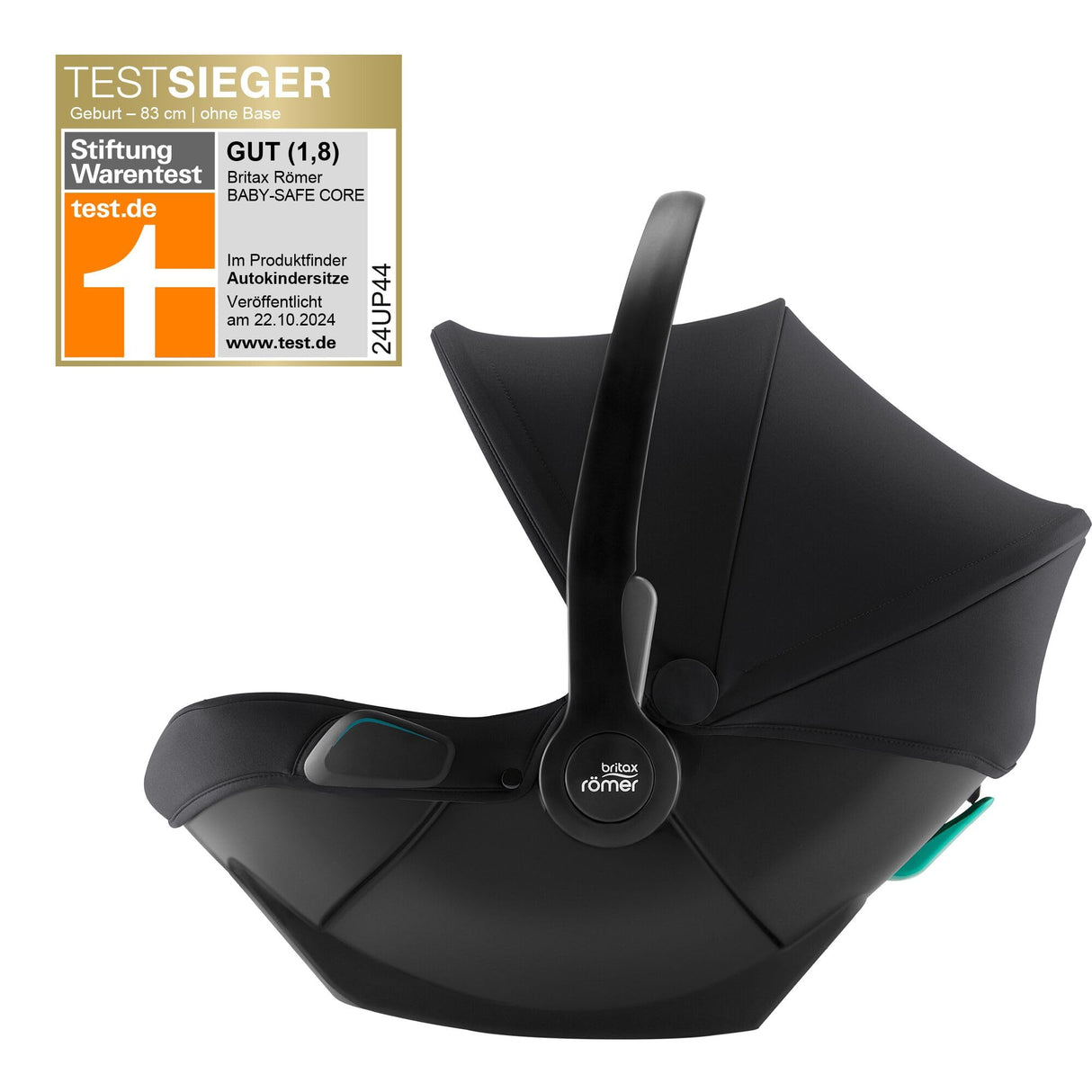BRITAX RÖMER portabebés BABY-SAFE CORE, silla de coche para bebés desde el nacimiento hasta los 83 cm (15 meses), Space Black