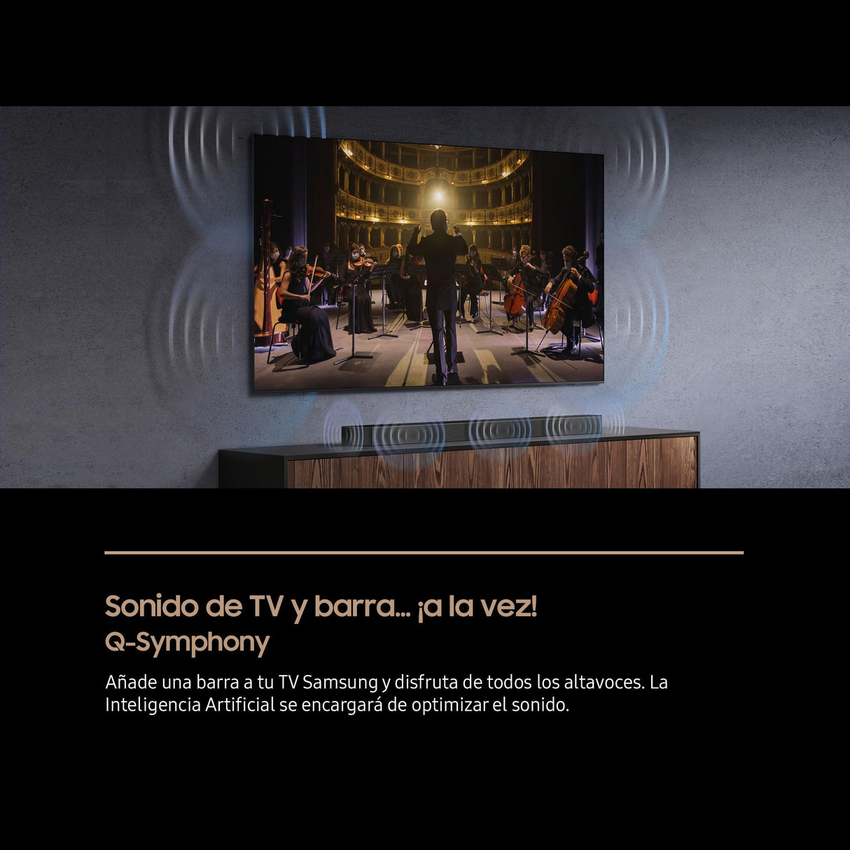 Samsung Barra de Sonido HW-B750F/ZF con Dolby Digital 5.1ch, Q-Symphony, Modo de Juego, conexión múltiple Bluetooth