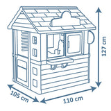 Smoby-Casita Sweety Corner, Puesto de Dulces para Llevar, con Dos Zonas de Juego y Múltiples Accesorios, Estructura Sólida y Resistente,Tratamiento Anti-UV, Adecuado a Partir de 2 Años-105x110 x127cm