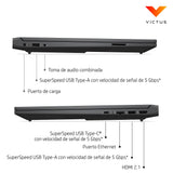 HP Victus 15-fa2002ns - Ordenador portátil Gaming de 15.6" FHD (Intel Core i5-13420H, 16GB RAM, 512GB SSD, NVIDIA GeForce RTX 3050, FreeDOS) Black- Teclado QWERTY Español