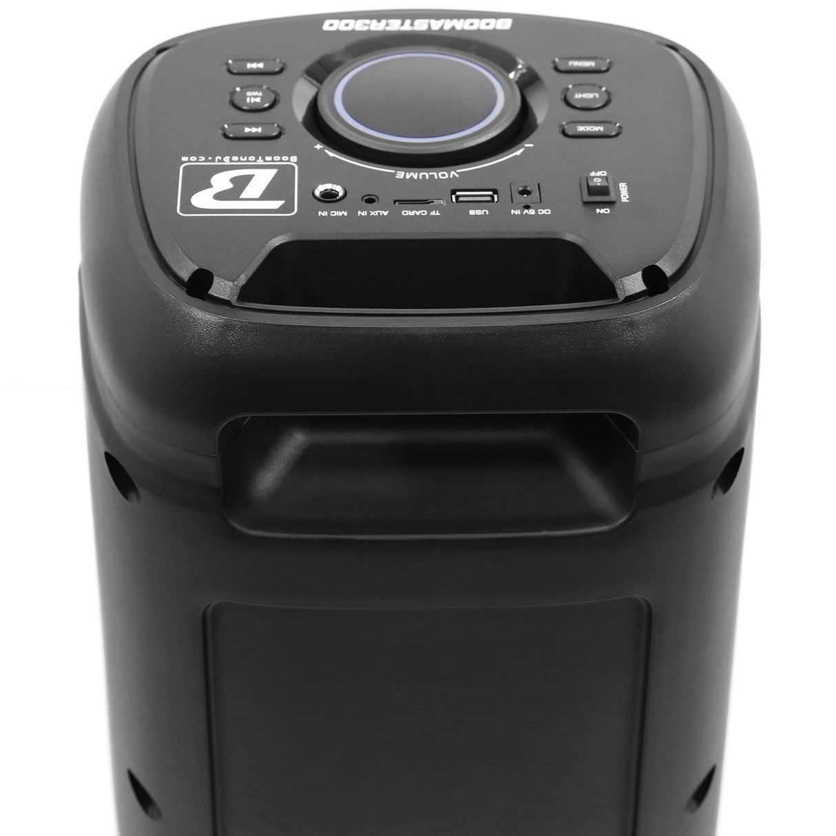 BoomTone DJ Boomaster 300 Altavoz Bluetooth luminoso LED portátil potente 250W, Altavoz Karaoke, Bluetooth inalámbrico, TWS, Recargable USB, sintonizador, lector USB/tarjeta SD.