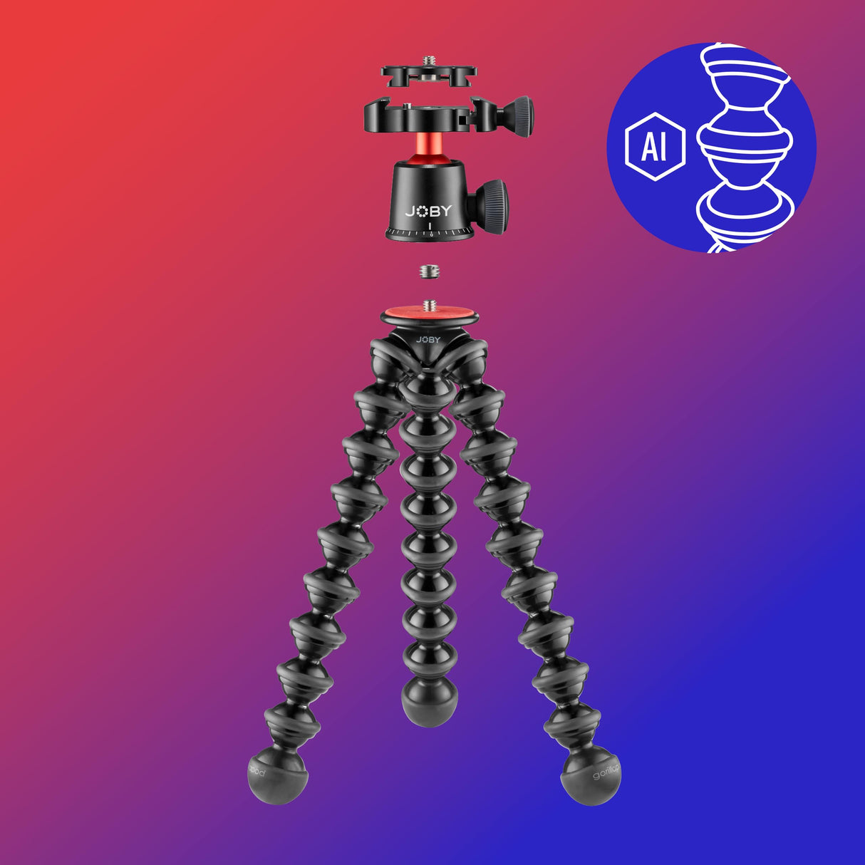 JOBY GorillaPod 3K Pro Kit MII, Trípode Profesional Flexible de Aluminio con Rótula, Placa QR, Fabricado en Italia, para Cámaras CSC, Sin Espejo, Capacidad de Carga 3 kg, 6.6 LB, J91566-BWW