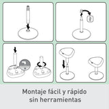Leitz Ergo Taburete Ergonómico con Acolchado Doble, Altura Ajustable 47 a 64cm para Trabajo Sentado, Cubierta Fabricada con un 100% de Material Reciclado Post-Consumo, Gama Ergo, Gris Claro, 65440085