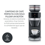 SEVERIN FILKA, cafetera de filtro totalmente automática, cafetera de filtro 5 en 1 con pantalla LED, molinillo, con jarra termo, negro mate/acero inoxidable, KA 9695