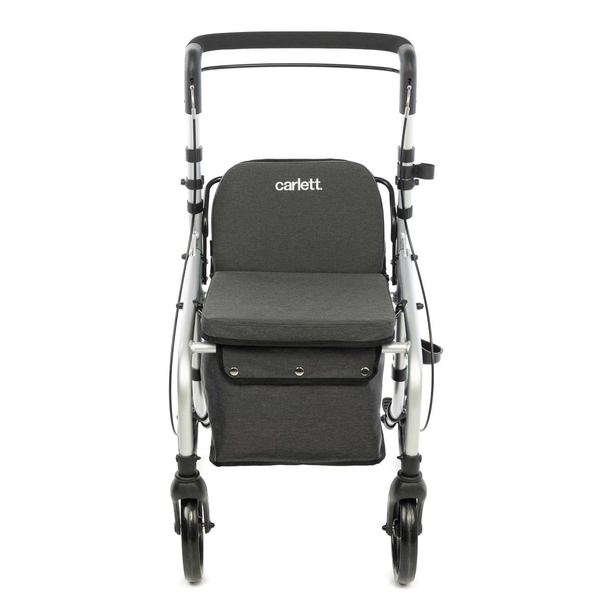 Carlett - Lett Go | Andador con Asiento Incorporado | Producto Médico Homologado | Ruedas XL Giratorias | Manillar Ergonómico Ajustable | Doble Freno con Sistema de Seguridad