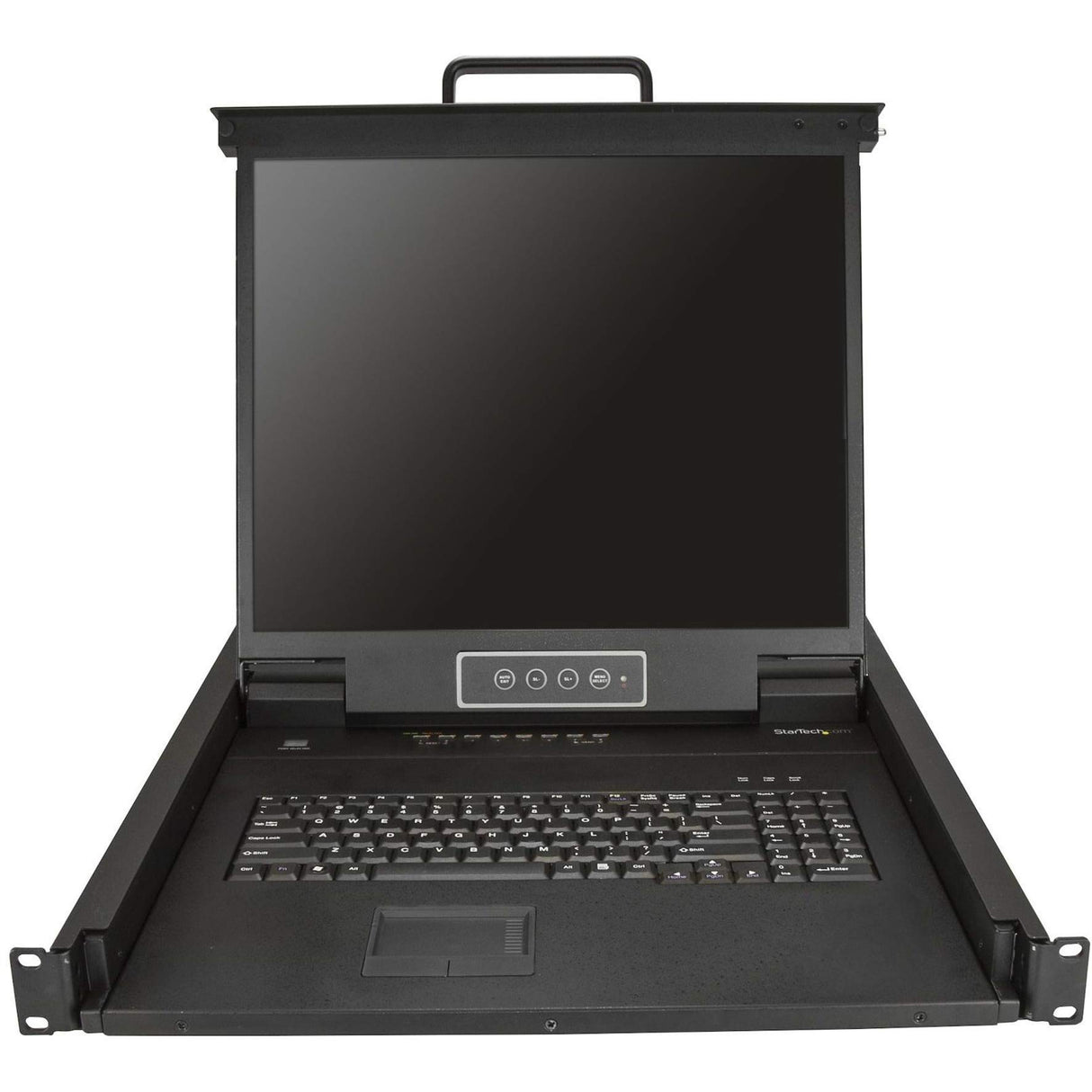 StarTech.com Consola KVM de 8 puertos para Montaje en Rack - Teclado QWERTY - con Cables de 1,8m - Conmutador KVM con Monitor LCD de 19" - Switch KVM LCD 1U OSD - 50.000 MTBF - USB + VGA (RKCONS1908K)