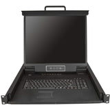 StarTech.com Consola KVM de 8 puertos para Montaje en Rack - Teclado QWERTY - con Cables de 1,8m - Conmutador KVM con Monitor LCD de 19" - Switch KVM LCD 1U OSD - 50.000 MTBF - USB + VGA (RKCONS1908K)