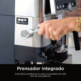 Ninja Luxe Pro Cafetera 3 en 1 para latte, cappuccino, cold brew y espresso con molinillo y espumador de leche integrados, fácil de usar y 5 preajustes automáticos de espuma, plata, ES701EU