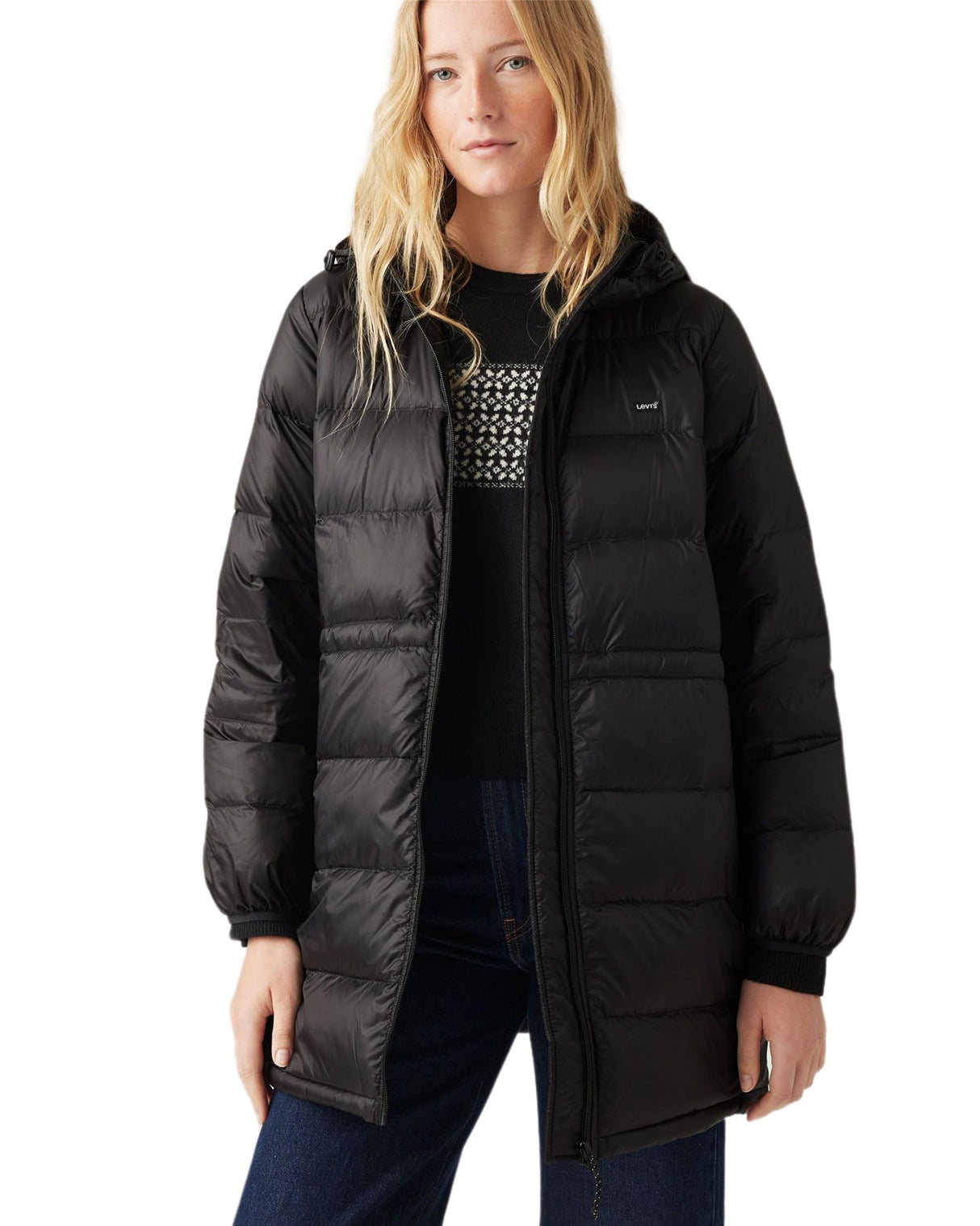 Levi's Polly Midi Buffer Chaqueta, Caviar, L para Mujer