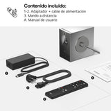 LG PU600U - Proyector CineBeam 4K UHD, Láser 3 Ch (RGB), Smart TV WebOS 24, Brillo 600 Lúmenes, HDR10 y HLG, Pantalla hasta 120", AirPlay 2 y Screen Share, Bluetooth, Plata/Negro