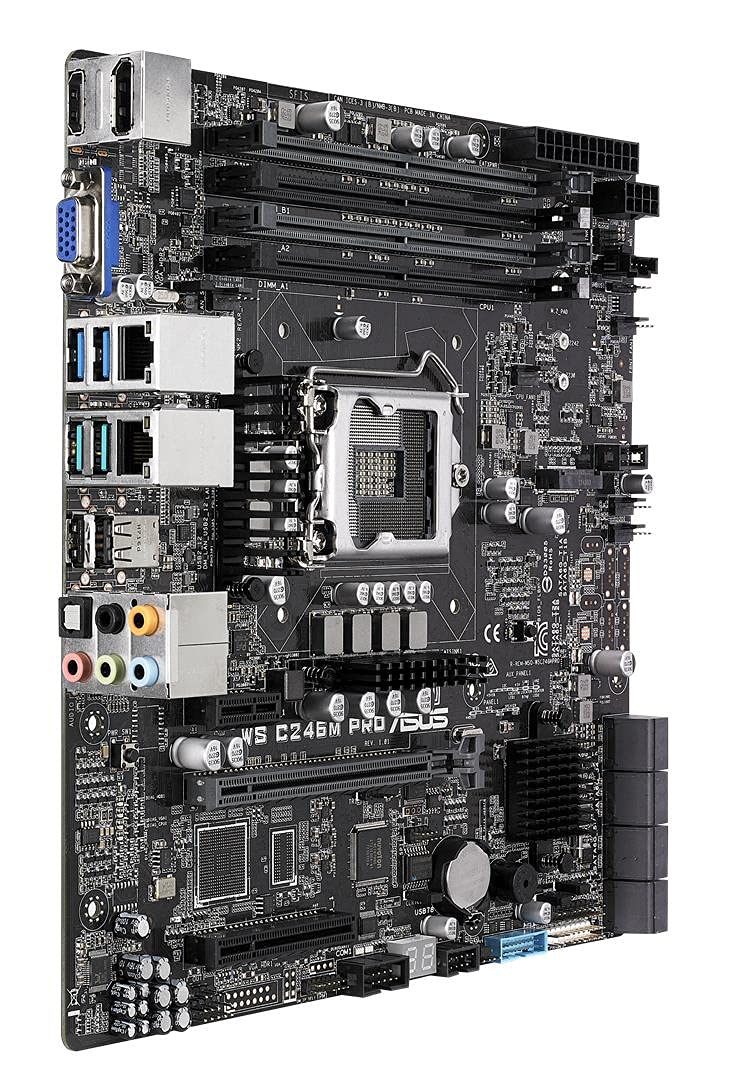 ASUS WS C246M Pro LGA 1151 (Zócalo H4) Intel C246 Micro ATX - Placa Base (DDR4-SDRAM, DIMM, 2133,2400,2666 MHz, Dual, 64 GB, 64 GB)