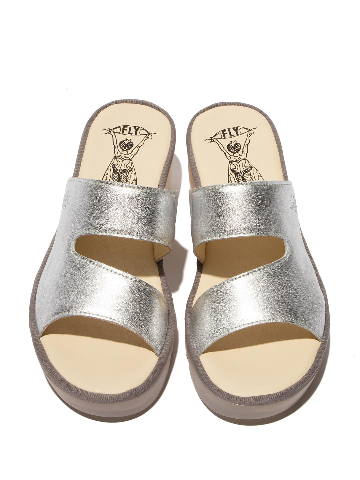 Fly London TECH493FLY, Sandalias Mujer, Silver, 39 EU