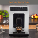 KRUPS Evidence Eco-Design, Cafetera automática, 7 bebidas preestablecidas, Cappuccino, Expresso, Bebidas lácteas, Sistema One-Touch, Hecho en Francia, Nube, Metal, YY4660FD