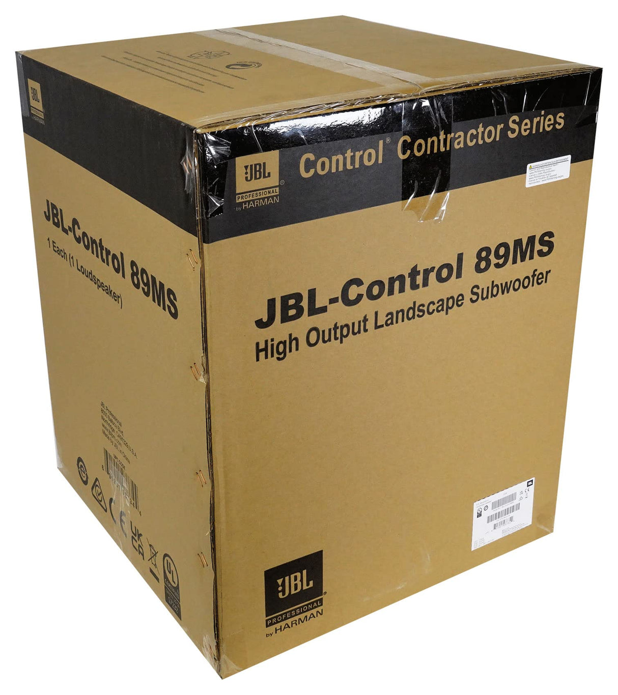 JBL Subwoofer Profesional JBL-Control 89MS de 8 Pulgadas para Exteriores sobre el Suelo. Funcionamiento de 8 ohmios o 70 V. Verde