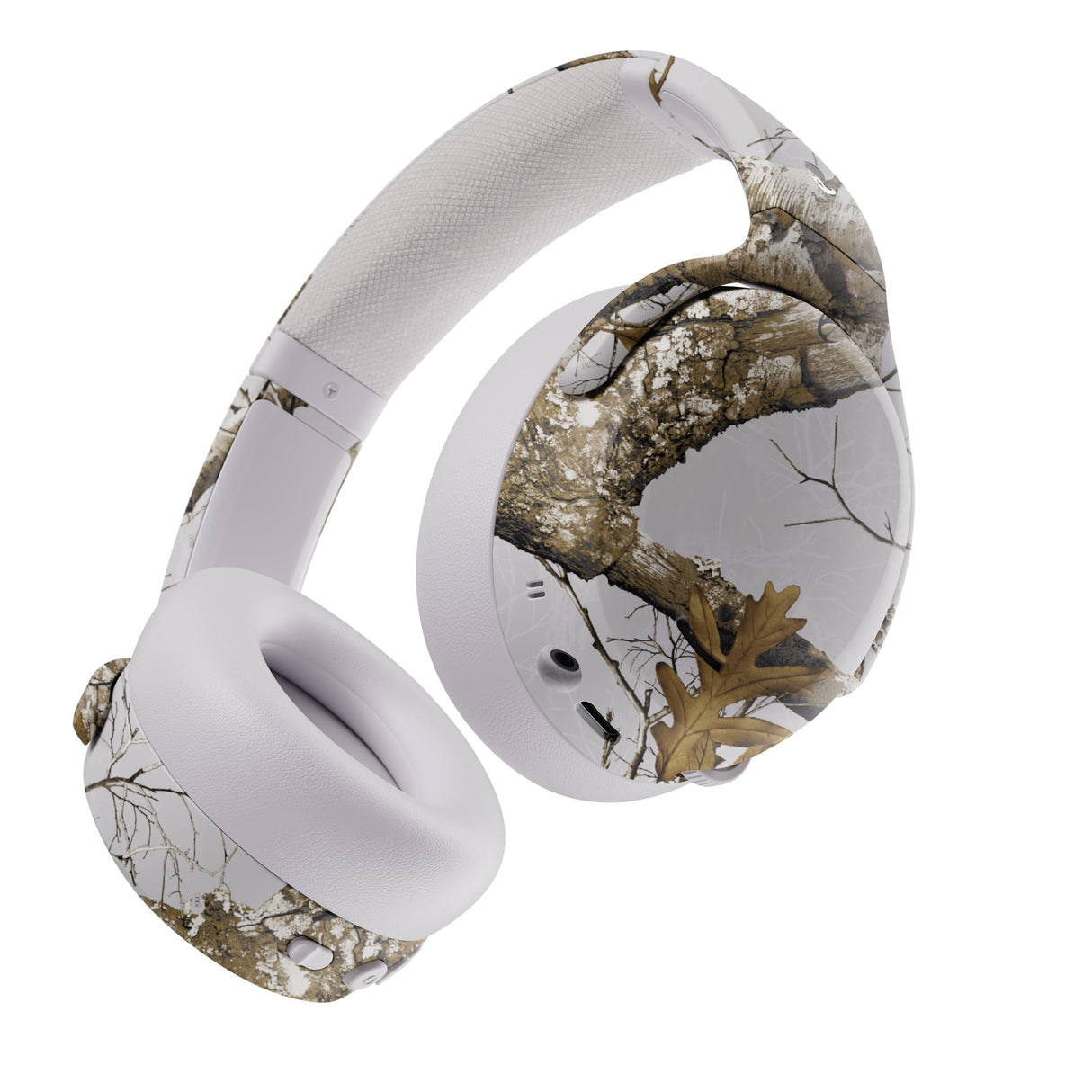Skullcandy Crusher ANC 2 Over-Ear Noise Canceling Wireless Headphones with Sensory Bass, 50 HR Battery, Skull-iQ, Alexa Enabled, Microphone, Works with Bluetooth Devices - Realtree Edge White