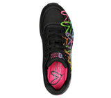 Skechers Uno Highlight Love, Zapatillas Mujer, Black/Multi, 36 EU
