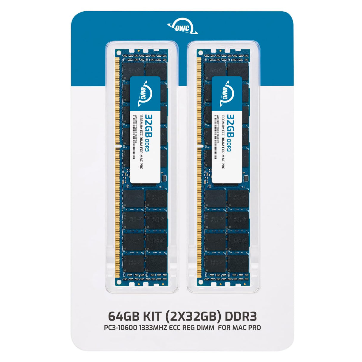 OWC 64 GB (2 x 32 GB) PC3-10600 1333MHz DDR3 ECC-R SDRAM Kit de actualización de Memoria para Mac Pro 2013
