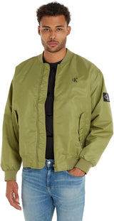 Calvin Klein Jeans Bomber Jacket J30J325110 Chaquetas de Tejido, Verde (Dark Juniper), M para Hombre