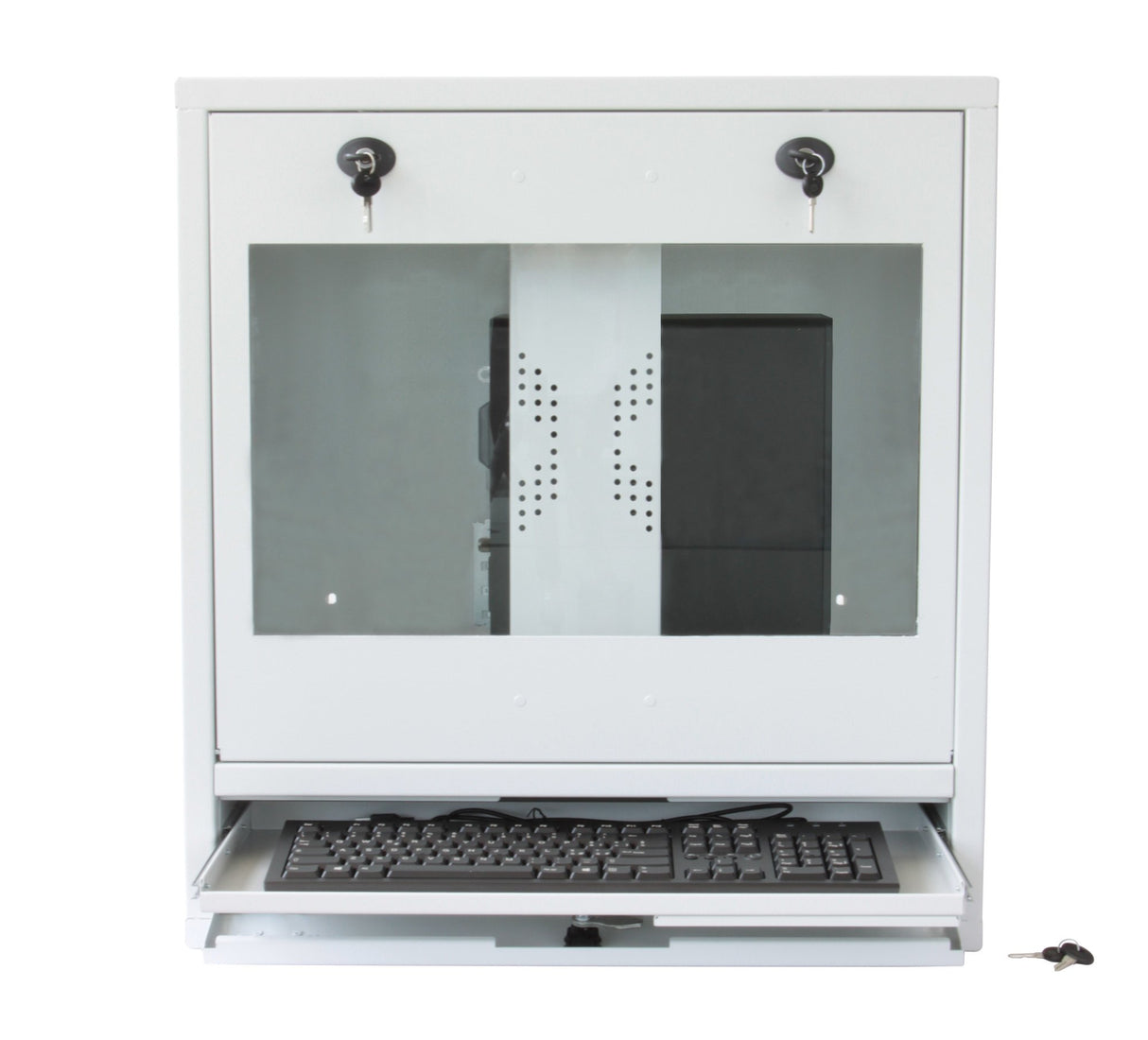Techly ICRLIM10W estante Bastidor de pared Blanco - Estantería (Bastidor de pared, Blanco, 55,9 cm (22"), 620 mm, 304 mm, 670 mm)