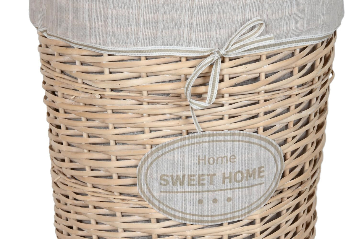 CESTA ROPA SET 3 MIMBRE ALGODON 45X45X55 CREMA
