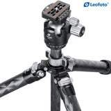 Leofoto - Mr Q-Serie - Trípode de Carbono para cámaras - Capacidad de Carga de 15 kg - Pies Extensibles - Altura mínima de 19 cm a una Altura máxima de 193 cm - LQ-365+LH-47