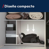 Hoover HE1 Compact – Aspirador con Bolsa para Suelos Duros y alfombras, con Cable, Filtro EPA, Bolsa de 2,5L, Accesorios Integrados y Radio de acción de 7,5 m [HEZ107HM]