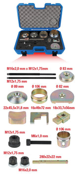 KS Tools 700.2250 Juego de herramientas para silentblock dobles de VAG, 19 pzs