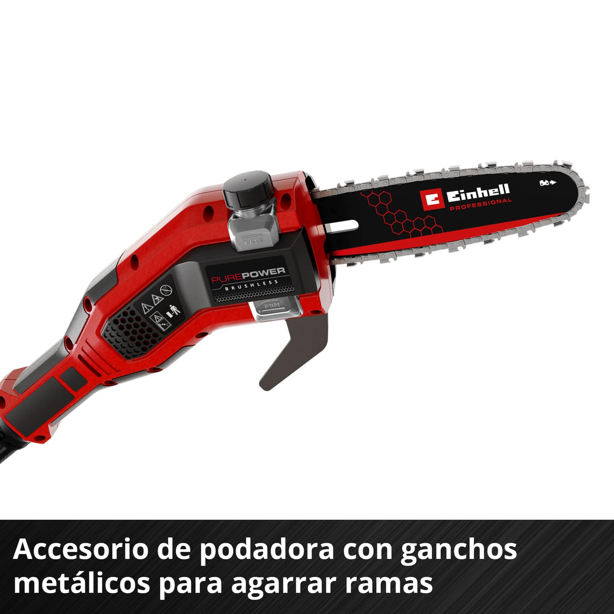 Einhell Professional Multiherramienta con batería GP-HC 18/5020 Li T BL-Solo Power X-Change (18 V, Brushless, Cortasetos de 50 cm, podadora de 18 cm, Mango telescópico, sin batería)
