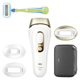 Braun IPL Silk-Expert Pro 5 PL5242 Depilación para el hogar, Blanco/Oro, Alternativa a la depilación láser, con caso, sistema de afeitado Venus, 3 cabezas, regalo para mujeres
