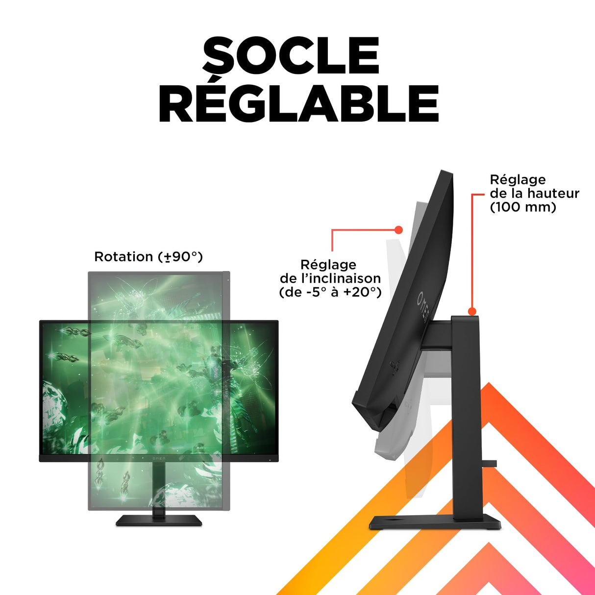 HP OMEN 27q - Pantalla para Juegos (27", 165 Hz, 1 ms, QHD, 2560 x 1440 píxeles, 16:9, antirreflejo, Altura Ajustable, HDR, AMD Freesync Premium, Altavoces Integrados)