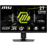 MSI mag 272URDF E16 Monitor Gaming, 27-Inch, 4K UHD, 3840x2160, Rapid IPS, 0.5ms, DisplayHDR 400, Eye Care, AI Vision, Dual-Mode, HDMI 2.1, DP 1.4a, Tilt/Height Adjustable, Negro