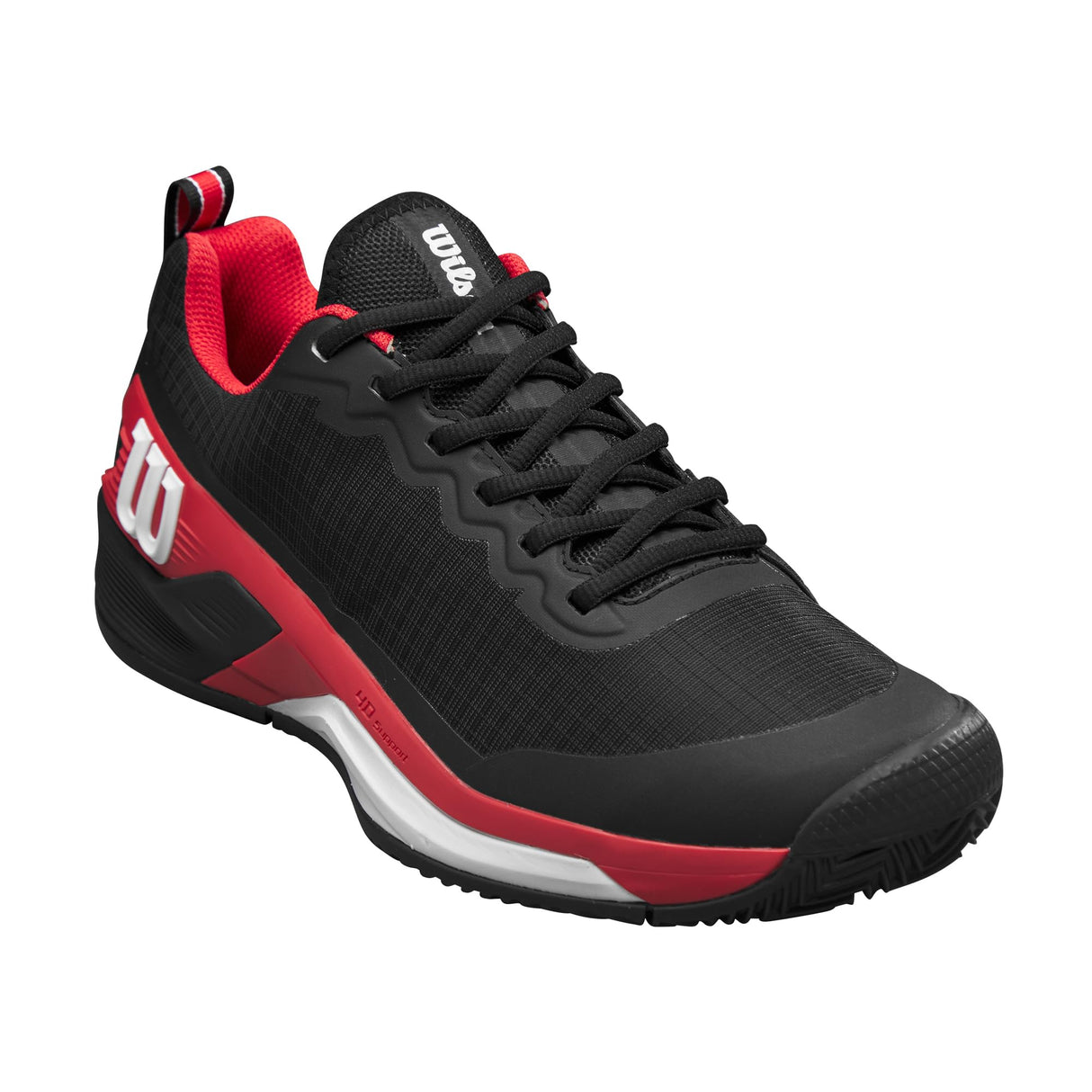 Wilson Rush Pro 4.5 Clay, Zapatillas de Tenis Hombre, Black/Infrared/White, 45 1/3 EU