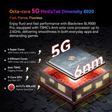 Blackview BL9000 Pro 5G Teléfono Movil Resistente, 36GB+512GB Dimensity 8020 Smartphone, Cámara Termográfica, 6.78" FHD+ Doble Pantalla, 8800mAh, Android 14 Telefono Movil Antigolpes, Negro