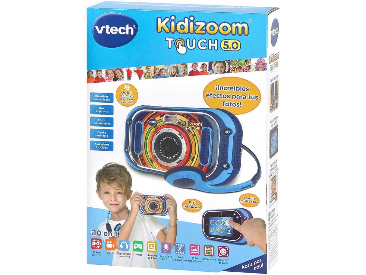 VTech Kidizoom Touch 5.0 Cámara de Fotos Digital Infantil Color Azul versión española (80-163522)