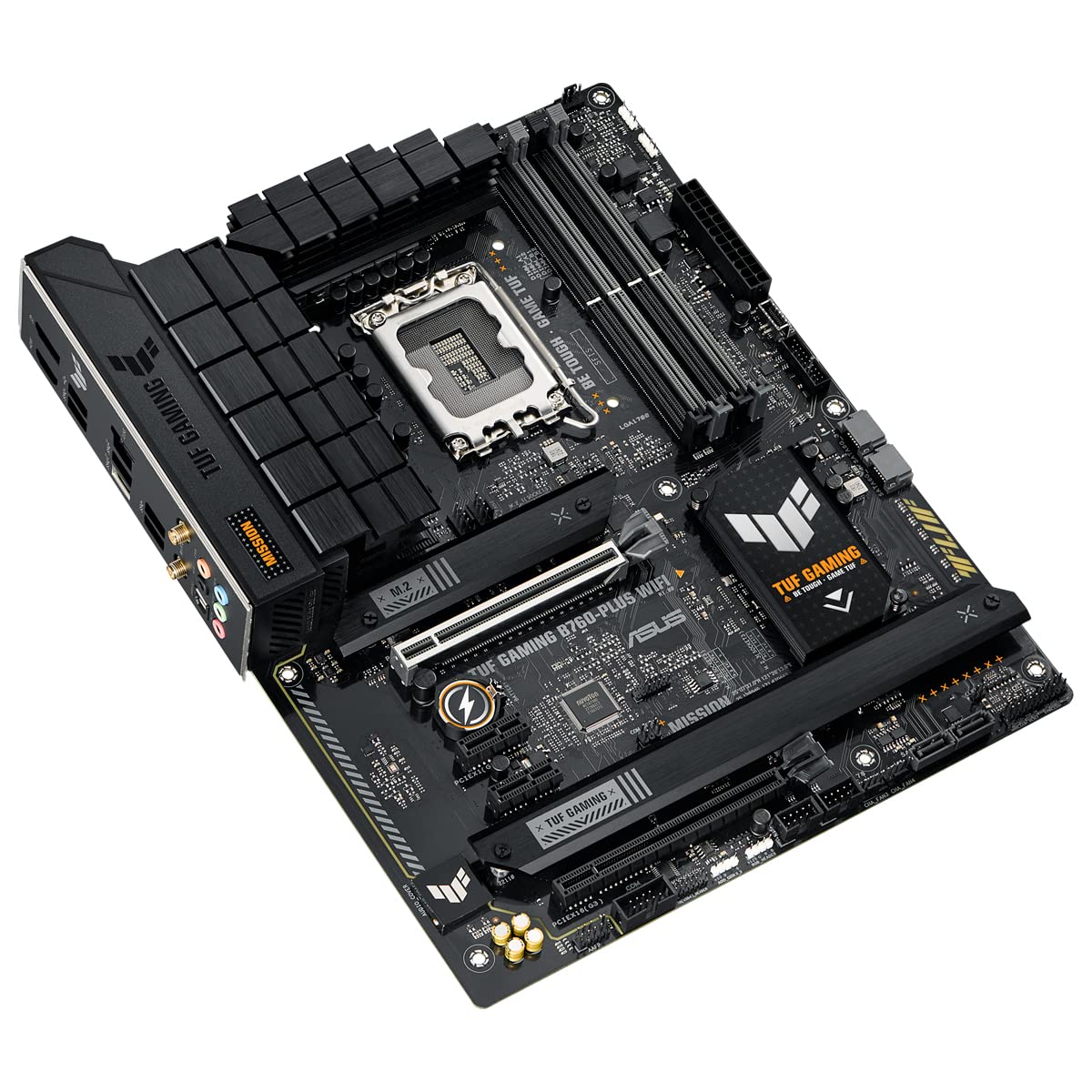 TUF Gaming B760-PLUS WiFi - Placa Base ATX Intel B760 (LGA 1700) con DDR5, Ranura PCIe 5.0, 3X PCIe 4.0 M.2, 12+1 DrMOS, 2.5Gb Ethernet, DisplayPort, HDMI, USB 3.2 Gen 2 Tipo C, Aura Sync