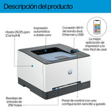 HP Color LaserJet Pro 3202dw 499R0F, Impresora Laser A4 a doble cara automática (25 ppm, Wi-Fi de banda dual, Wi-Fi Direct, USB 2.0, Procesador 1,2 GHz, Memoria 256MB, HP Smart App) Blanca y Azul