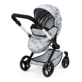 Bayer Design 17007AA Cochecito de muñeca Combi Xeo, Carro para muñecos, Bolsa, Convertible, Regulable en Altura