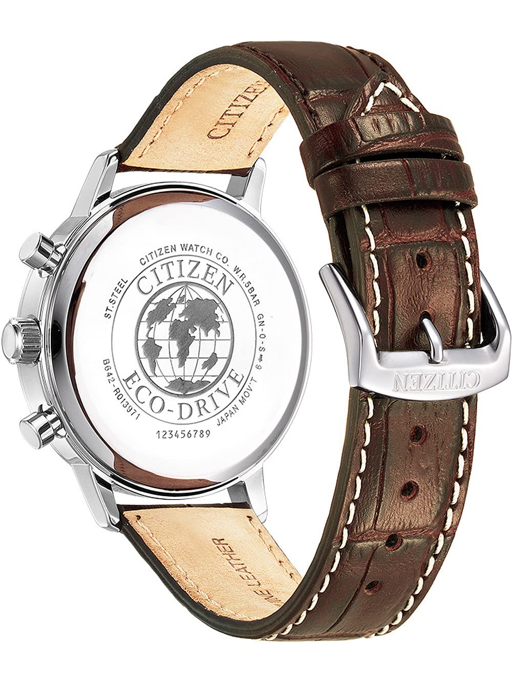 Citizen Reloj Cronógrafo para Hombres de Eco-Drive con Correa en Cuero