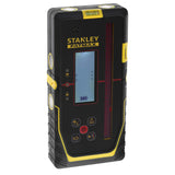 Stanley FatMax - Receptor láser rotativo (para láser rojo, gran área de trabajo: Ø 600 m, radio 300 m, 2 niveles de precisión, ventana de receptor extragrande), color negro y amarillo