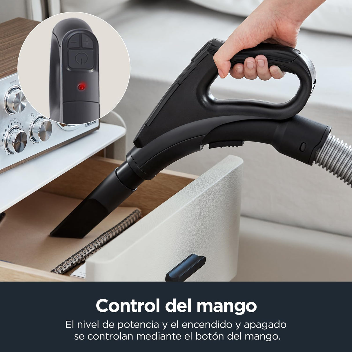 Eureka NEN300 Aspiradora con Bolsa, Aspiradora de Suelo de 62 dB(A) Ultra Silenciosa, 700 W, 2L, Aspirador potente y con Filtro Higiénico, Práctica para Suelos Duros, Parquet, Alfombras, Baldosas