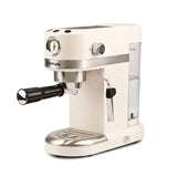 G3 Ferrari G10168 Amarcord Cafetera Espresso, 15 Bares, 1350 W, 1/2 Tazas, Termómetro, Calienta tazas, Depósito de 1,4 Litros, 3 filtros Inoxidables, Beige