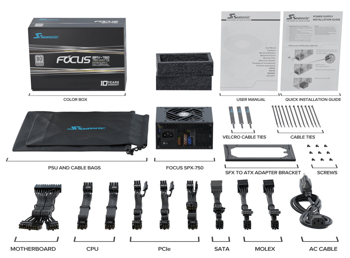 Seasonic Focus SPX-750 750W ATX23.1 Negro