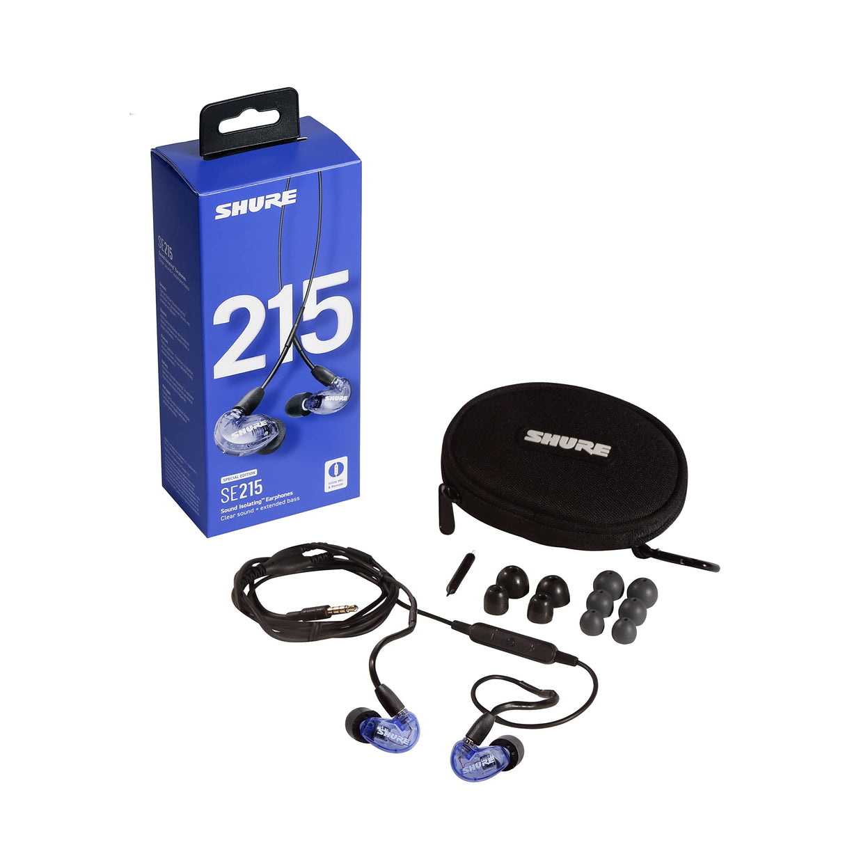 Shure SE215 Special Edition Auriculares con cable - profesionales con aislamiento de sonido, sonido claro, graves profundos, microcontrolador dinámico, ideales para música, juegos y llamadas - Púrpura