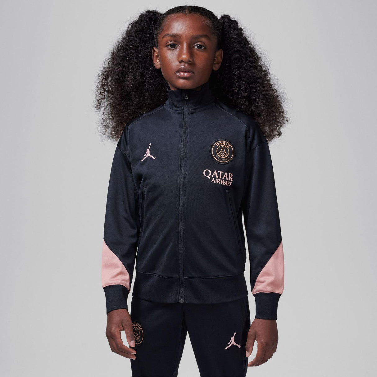 Tercera Equipación Strike París Saint-Germain Chándal De Fútbol De Tejido Knit Jordan Dri-Fit - Niño/A, Black/Rust Pink/Rust Pink, FQ2660-013, L